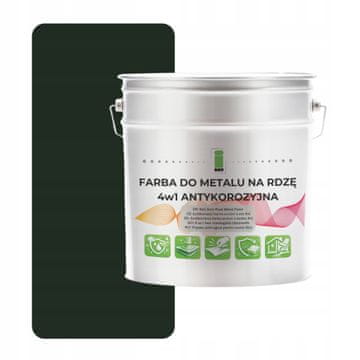 shumee Kovinska barva za rjo 4 v 1 zelena RAL6007 I SEE pocinkano jeklo 5L mat