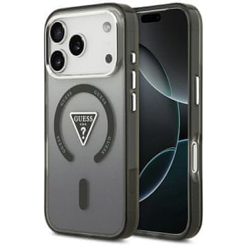 Guess Ovitek Guess IML Gradient Triangle Logo MagSafe za iPhone 17 Pro črne barve
