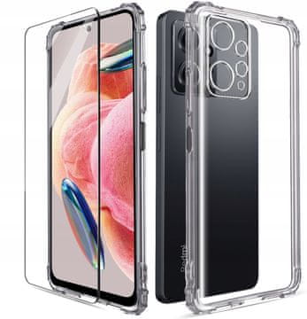 shumee Ovitek za Xiaomi Redmi Note 12 4G, oklepljen, proti udarcem, tanek + steklo