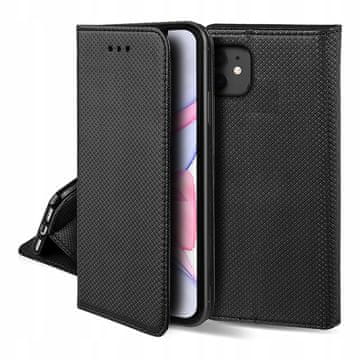 shumee Ovitek za iPhone 11 pametni magnetni ovitek z denarnico črne barve + steklo