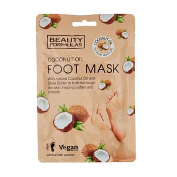 Beauty Formulas Maska za stopala Beauty formulas Maska za stopala s kokosovim oljem - 1 par