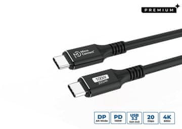 MicroConnect USB3.2CC025 USB kabel USB 3.2 Gen 2x2 0,25 m USB C črne barve