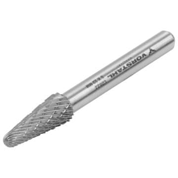 shumee YG7 visokohitrostni karbidni rezkar, stožčasto zaobljen, 12x28 mm, Fi 6 mm, Vorstahl