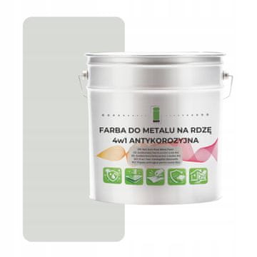 shumee Barva za kovino proti rji 4 v 1 belo siva RAL9002 I SEE pocinkano jeklo 5L saten