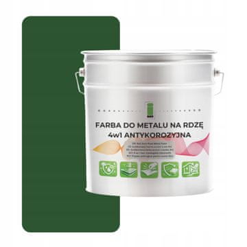 shumee Barva za kovino proti rji 4 v 1 zelena RAL6002 I SEE pocinkano jeklo 5L saten
