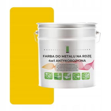 shumee Kovinska barva za rjo 4 v 1 rumena RAL1003 I SEE pocinkano jeklo 2,5 l sijaj
