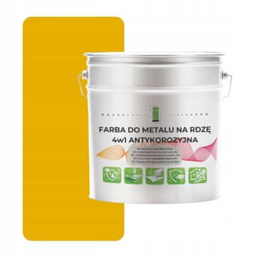 shumee Kovinska barva za rjo 4 v 1 rumena RAL1004 I SEE pocinkano jeklo 2,5 l sijaj