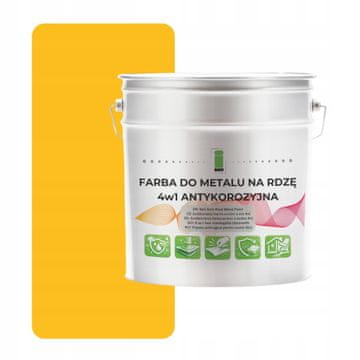 shumee Kovinska barva za rjo 4 v 1 rumena RAL1021 I SEE pocinkano jeklo 2,5 l sijaj