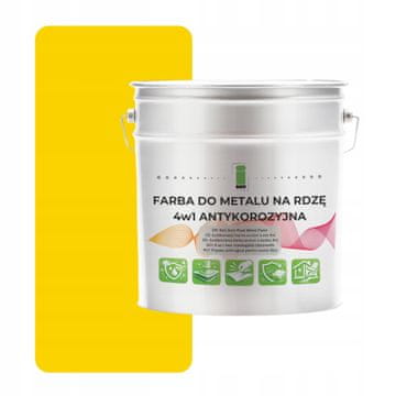 shumee Kovinska barva za rjo 4 v 1 rumena RAL1023 I SEE pocinkano jeklo 2,5 l sijaj