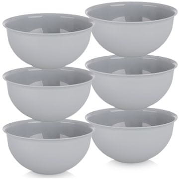 Artemis 6x Plastične sklede za večkratno uporabo Potovalne sklede za piknik 500 ml