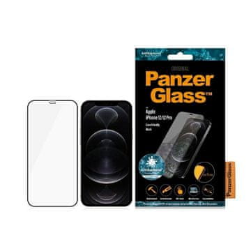 PanzerGlass Kaljeno steklo za iPhone 12 PanzerGlass Case Friendly Antibakterijsko črno