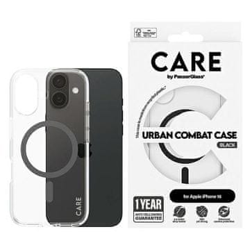 PanzerGlass Ovitek Care by PanzerGlass Flagship za iPhone 16 6.1" črn/črn MagSafe 1345