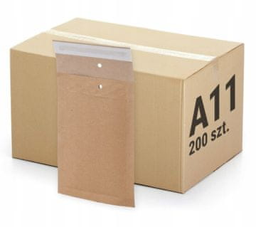 shumee Komplet rjavih mehurčkastih ovojnic A11 11A, 200 kosov, močan zračni paket