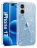 shumee Ovitek za iPhone 17, prozoren, bleščeč, sijoč, lesketajoč 2 mm + 9H steklo