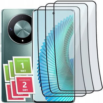 shumee 3x celozaslonsko steklo ZA Honor Magic 6 Lite keramično hibridno 9D 3 kosi