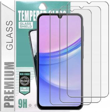 shumee 3x kaljeno steklo PremiumGlass 9H za Samsung Galaxy A15 4G / Galaxy A15 5G