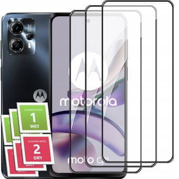 shumee 3x celozaslonsko steklo ZA Motorola Moto G13 / G23 G53 G73 polno 5D steklo