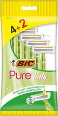 Bic Ženska britvica BIC Pure Lady s 3 rezili, 1 paket - 6 kosov (4 + 2 gratis)