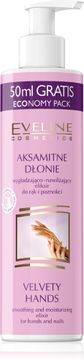 Eveline Eveline Velvety Hands gladilni in vlažilni eliksir za roke in nohte 245 ml