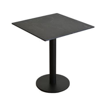 shumee Miza za kavarne in restavracije, vodoodporna HPL 12 mm, 70x70 cm, črna, okrogla noga