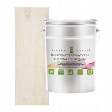 shumee Impregnacija lesa z voskom in silikonom, bela, hidrofobna, 2 v 1, 5 l, RAL 9003