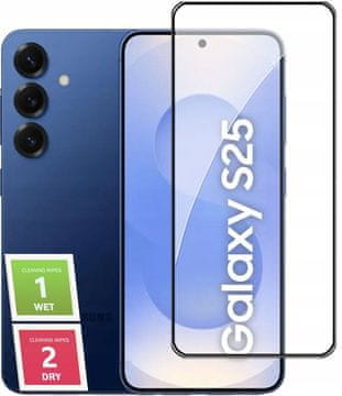shumee 3x kaljeno steklo za Samsung Galaxy S25 celozaslonski zaslon 5D 9H steklo