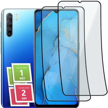 shumee 2x hibridno steklo za Oppo Reno 3 PRO, keramično 9D, celozaslonski zaslon