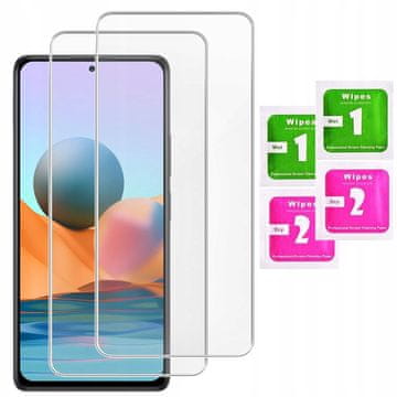 shumee 2x kaljeno steklo za xiaomi redmi note 10 PRO zaščitno steklo 9H | 2 kosa