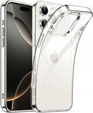shumee Ovitek za iPhone 16 Pro Max s tankim prozornim hrbtnim delom + 9H steklom