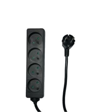MicroConnect Microconnect MC-PS040150FRB omrežni razdelilnik 4x RJ45 1,5 m črne barve
