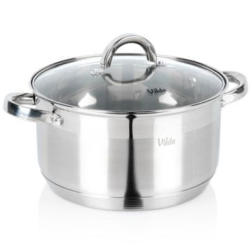Artemis Tradicionalni jekleni lonec s pokrovom za kuhanje in dušenje 24 cm 4,5 l