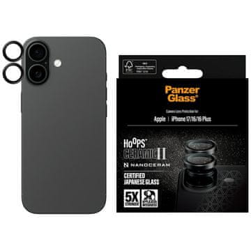 PanzerGlass Zaščitno steklo PanzerGlass Hoops Ceramic II za iPhone 17 / 16 / 16 Plus