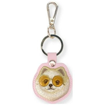 shumee Nimmy Glasses Kul in ljubek etui/obesek za ključe za sledenje psom, roza