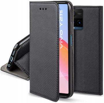 shumee Ovitek za pametno knjigo vivo Y21 I Y21S I Y33S z magnetom, črn + steklo