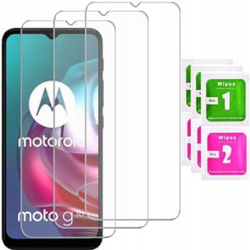 shumee 3x kaljeno steklo za Motorola Moto G10 G30 G50 zaščitno steklo 9H 3 kosi