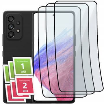 shumee 3x hibridno steklo za Samsung A53 5G A52 A52s celozaslonsko keramično 9D