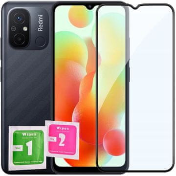 shumee Kaljeno steklo za Xiaomi Redmi 12C/10C celozaslonski zaslon 5D 9H steklo