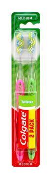 Colgate Zobna ščetka Colgate DUO Twister srednje velikosti 1 pakiranje - 2 kosa.
