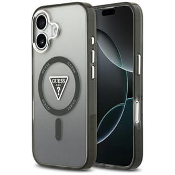 Guess Ovitek Guess IML Gradient Triangle Logo MagSafe za iPhone 17 črne barve