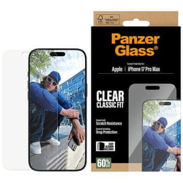 PanzerGlass Kaljeno steklo PanzerGlass Classic Fit EasyAligner za iPhone 17 Pro Max