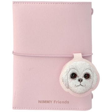 shumee Komplet 2 v 1: zvezek Nimmy New Big-Eye Cute Pets 2.0 + roza pisalo Dog