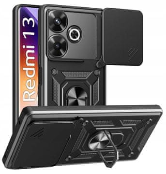shumee Ovitek za Xiaomi Redmi 13 4G / 13 5G z oklepnim drsnim obročem + steklo