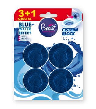 Dramers Brait Blue disk za straniščno školjko z vodnim učinkom, moder, 4 x 50 g