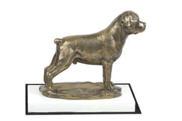 Artdog Rotvajler - kipec psa, figurica na belem podstavku, pokal za pasjo razstavo Art-Dog