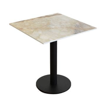 shumee Miza za kavarne in restavracije, vodoodporni HPL 12 mm, 70x70 cm, Breccia Vivaldo, okrogla noga