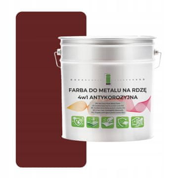 shumee Barva za kovino proti rji 4 v 1 češnjeva RAL3009 I SEE pocinkano jeklo 5L sijaj