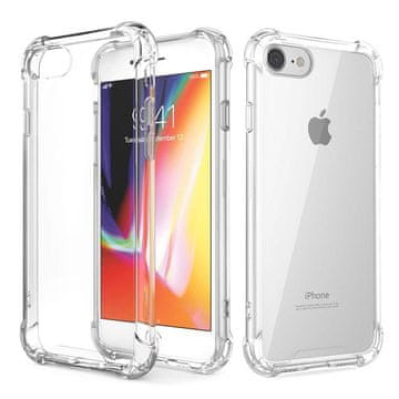 shumee Zaščitno steklo proti udarcem za Apple iPhone 7 in 8 ter SE, brezbarvno + 9H steklo