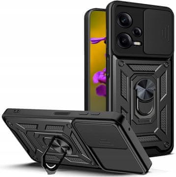 shumee Ovitek za Xiaomi Redmi Note 12 5G Defender Slide z oklepnim hrbtnim delom + steklom