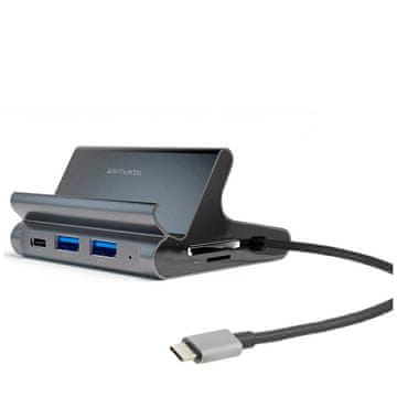 4smarts Stojalo za tablico/telefon Hub 4smarts 7v1 DeX 2xUSB-C/2xUSB-A/HDMI/SD/MicroSD/RJ45