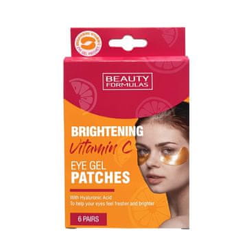 Beauty Formulas Beauty Formulas posvetlitveni gelski obliži za oči z vitaminom C, 1 paket - 6 parov